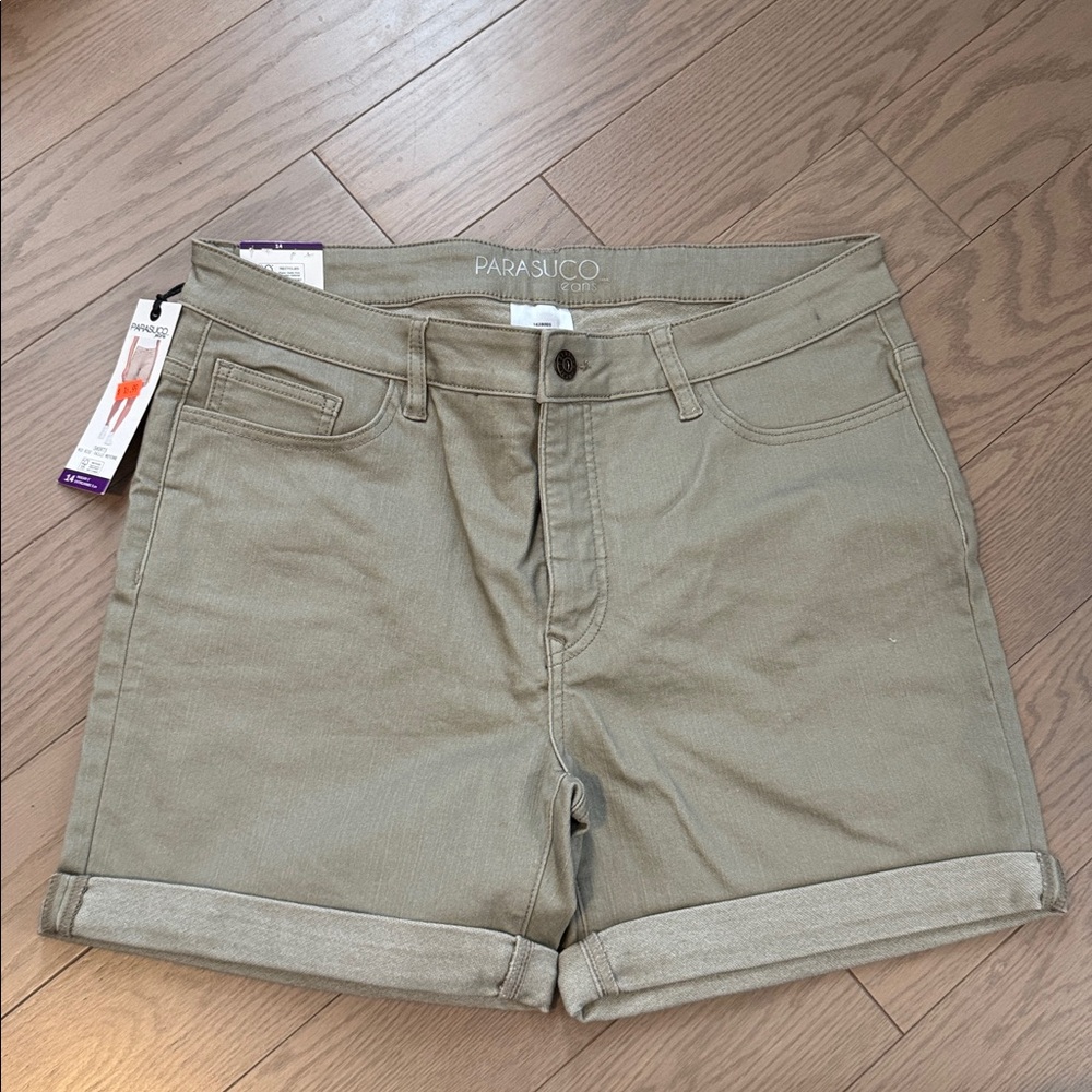 Size 14 - Parasuco Women's Beige Jean Shorts